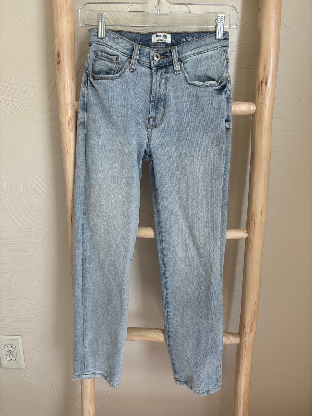 Kensie Pale Blue Straight Leg Jeans